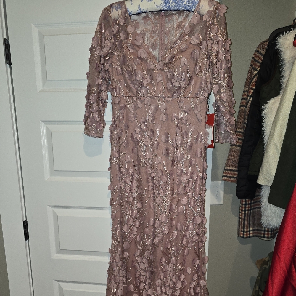 Elegant Pink Floral Women's Dress